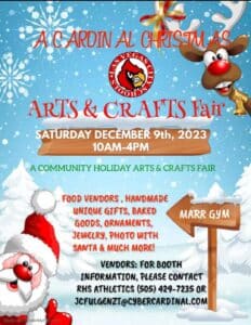 a cardinal christmas arts and crafts fair