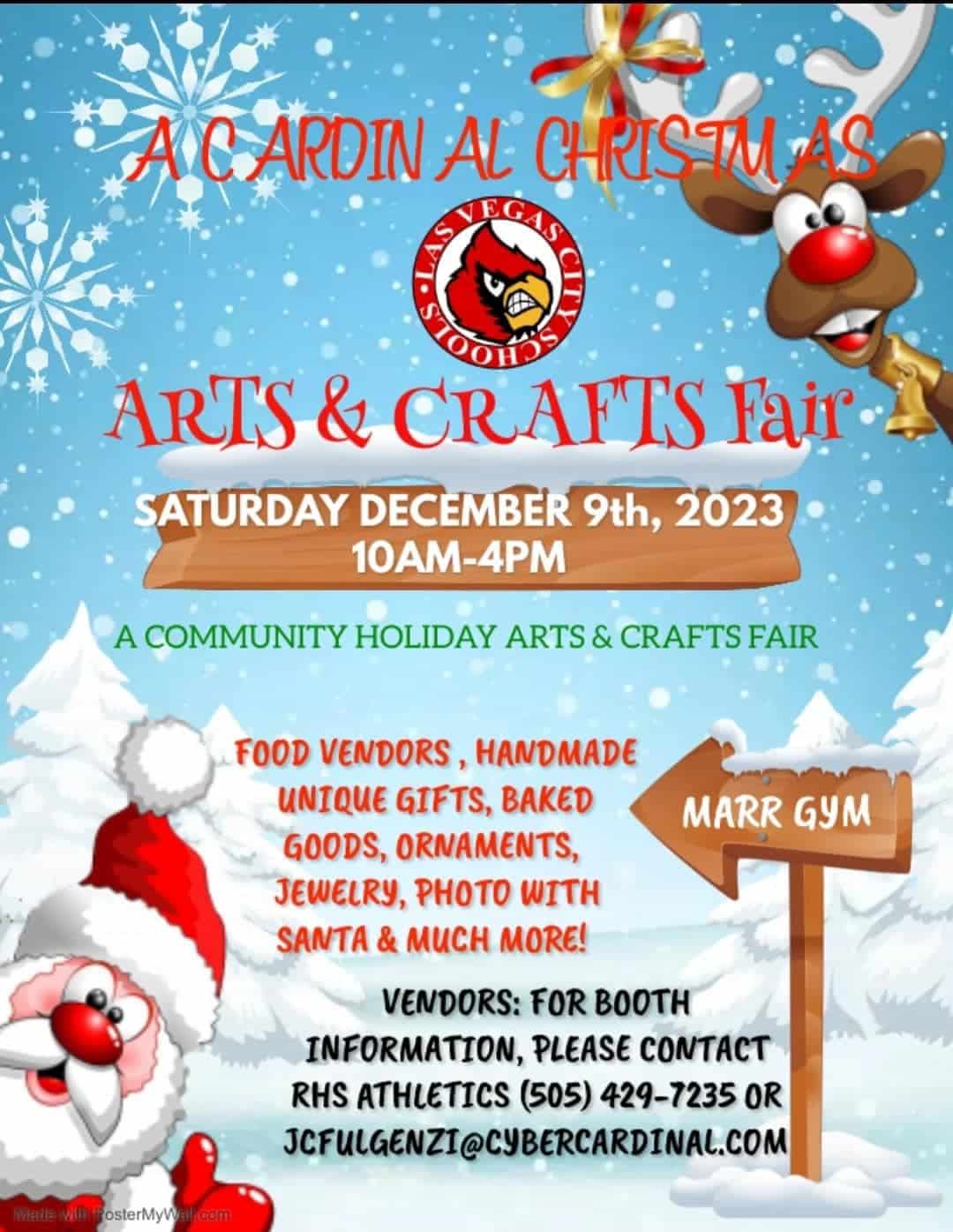 a cardinal christmas arts and crafts fair