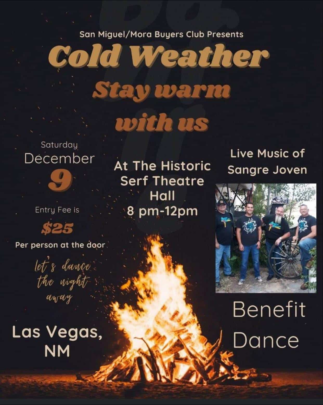 Cold weather benefit dance at the Serf Theater