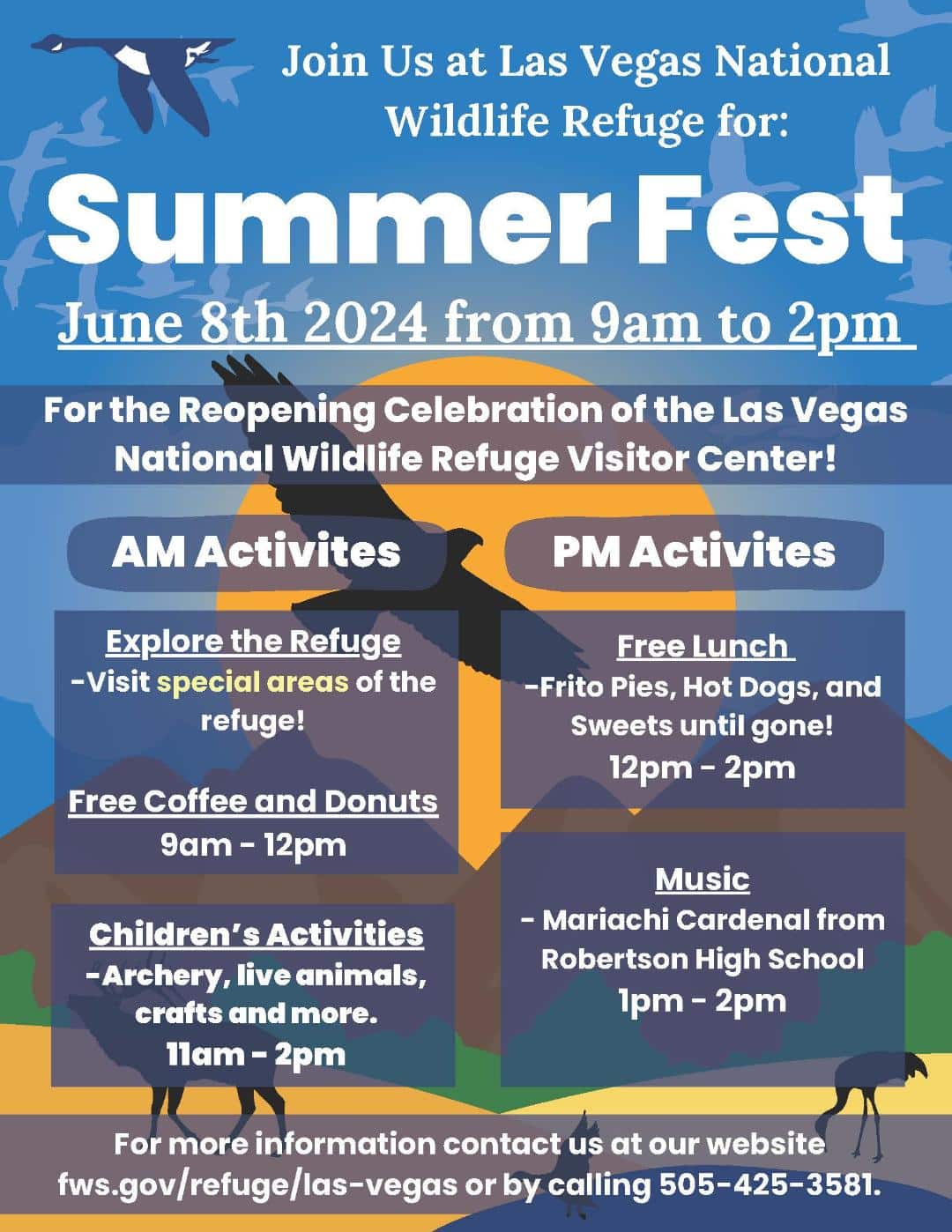 summerfest Las Vegas Wildlife Refuge flyer